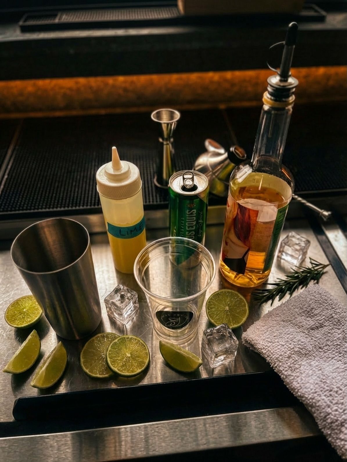 Behind the bar