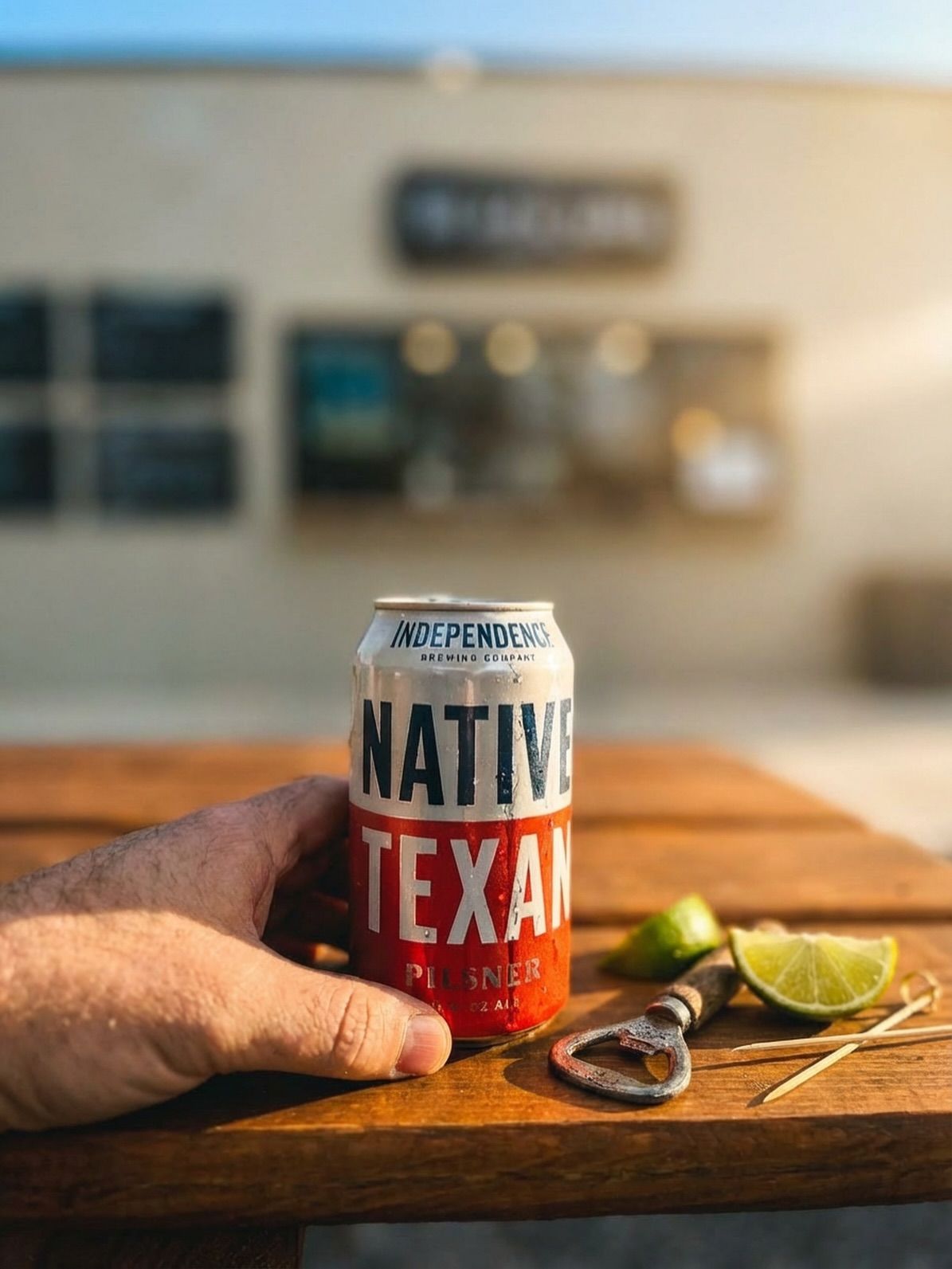 Native Texan at sunset