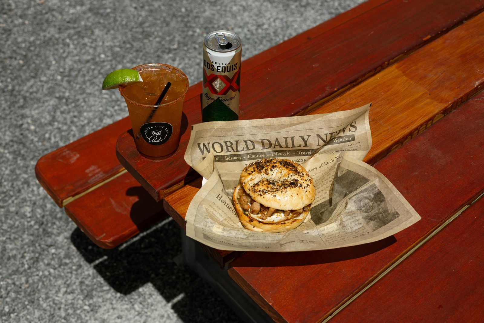 Michelada and a bite from the trucks